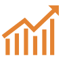 graph icon orange